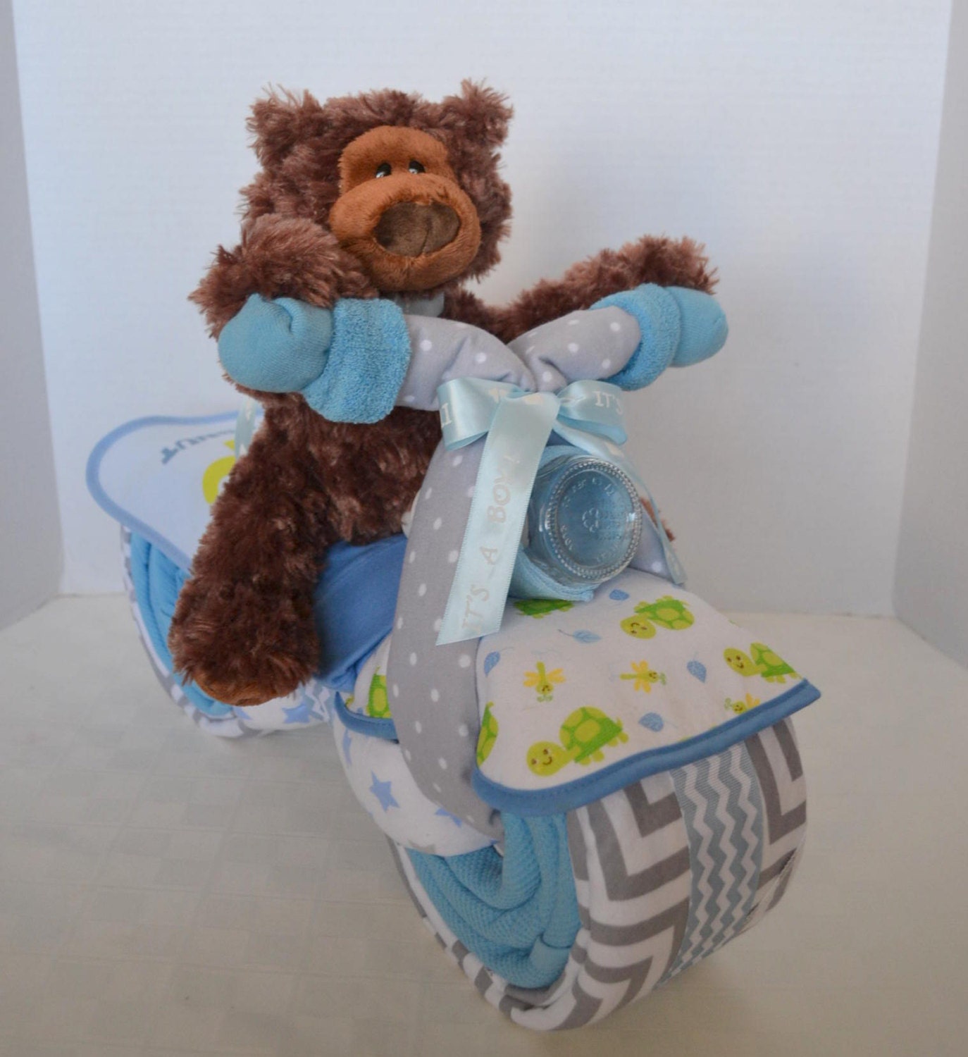 Motorcycle Diaper Cake Baby Shower Gift 2 by arizonababycakes