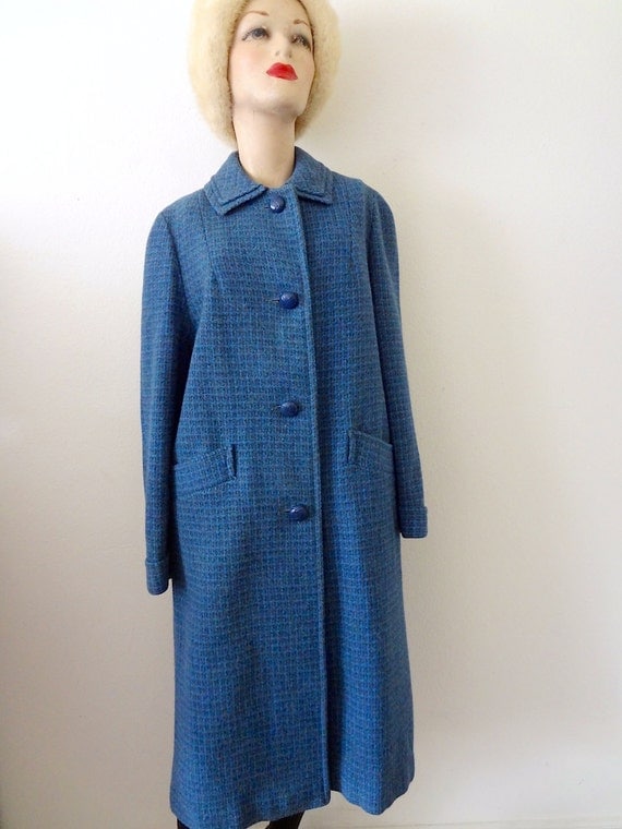 1960s Harris Tweed Wool Coat classic vintage by NESTdesignstudio