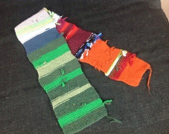 Multicolor stripe wild narrow traditional scarf