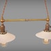 Twin Pendant Lamp w/ Glass Shades Vintage Industrial by DWVintage