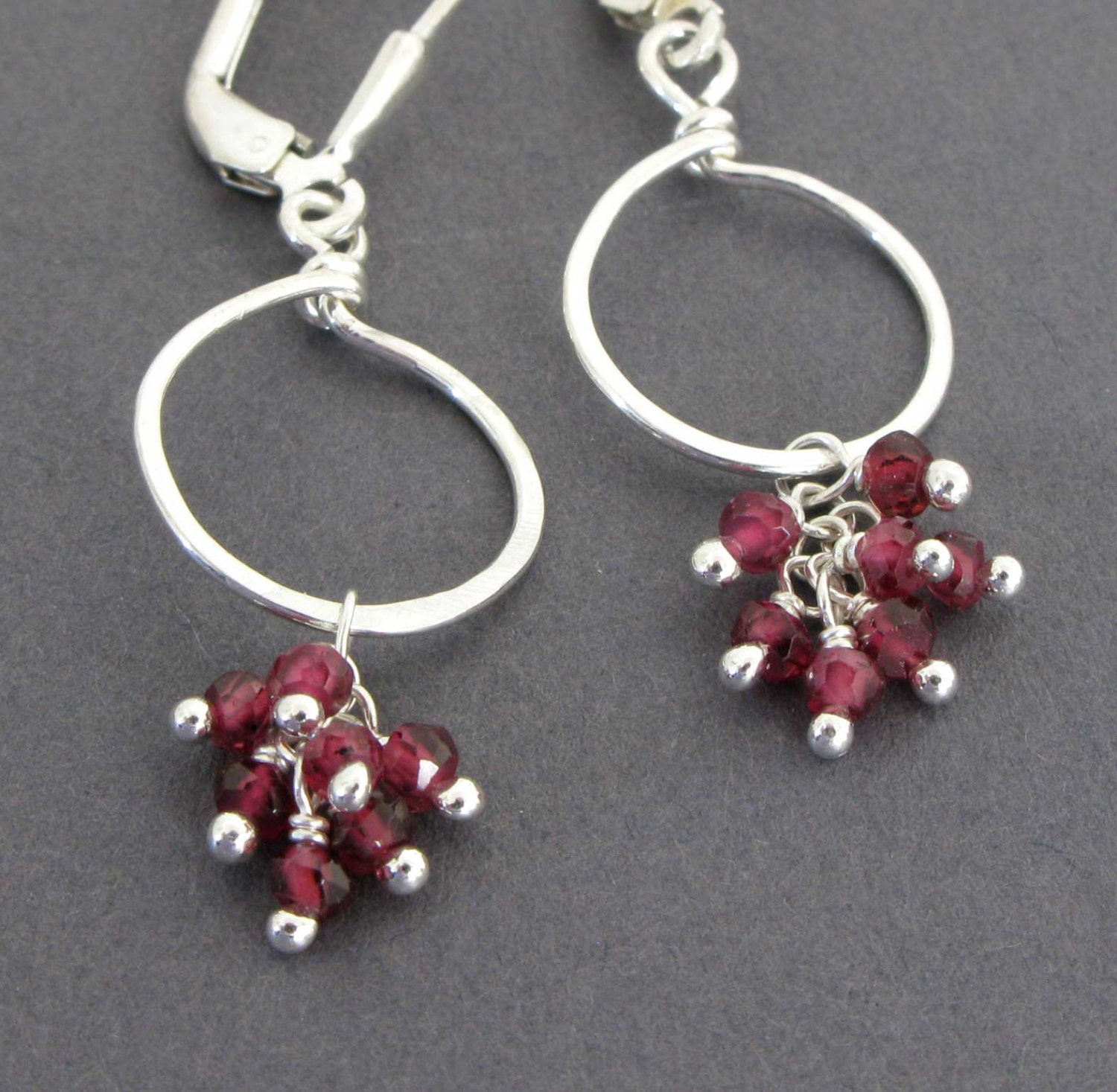 garnet birthstone earrings