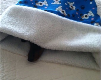 Small Dog Blue Fun Dogs Print Snuggle Sack / Sleeping Bag FREE SHIPPING within the US