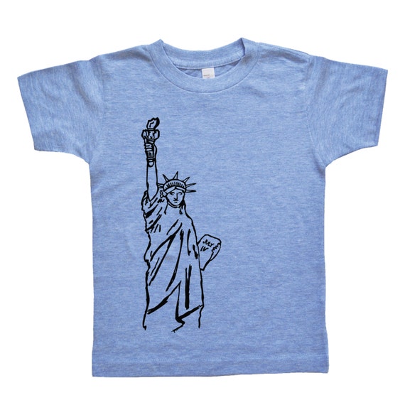 Statue of Liberty Kids Shirt New York City by VicariousClothing