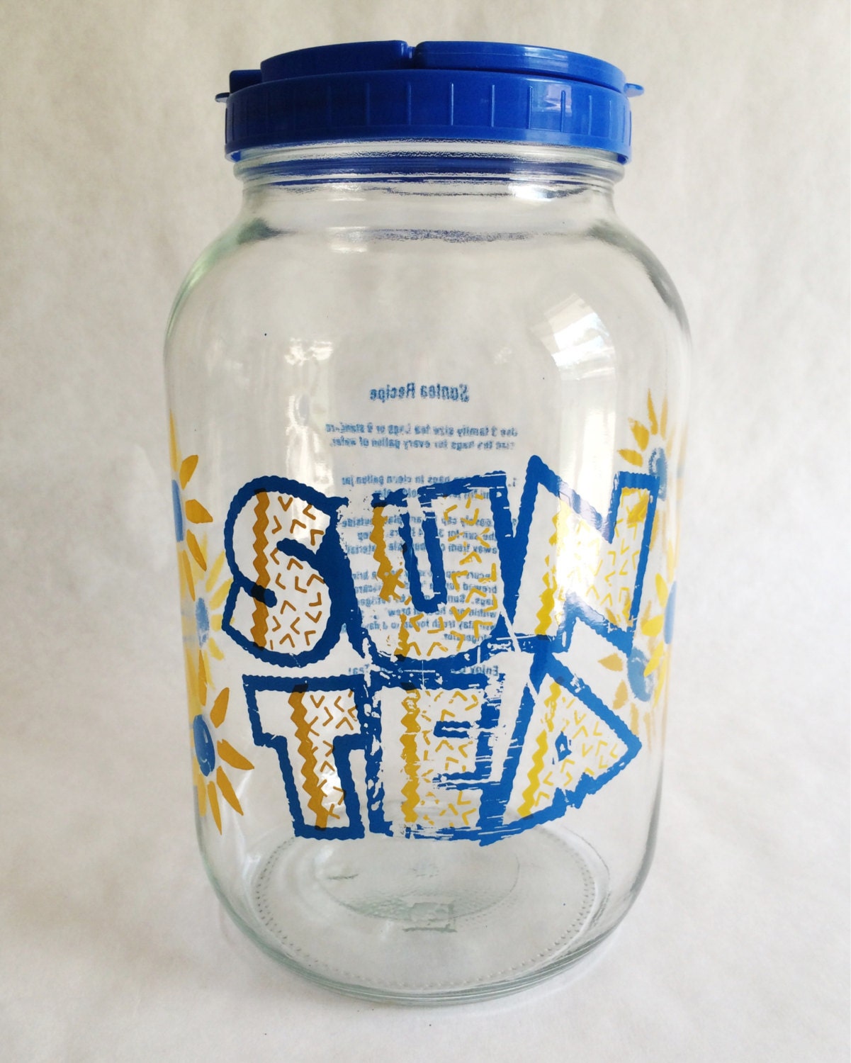 Vintage Sun Tea Glass Drinking Pitcher by HelloDarlingOK on Etsy