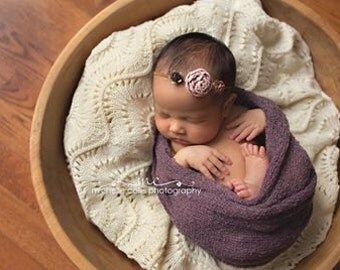 RTS, Purple Newborn Knit Wrap, Includes FREEBIE, Newborn Cheesecloth, Newborn Photo Prop, Purple Knit Newborn Wrap, Newborn Scarf Wrap