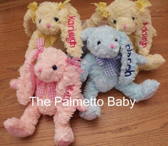 personalised plush bunny