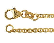Diamond-Cut 14K Yellow Gold 1.9mm F lat Anchor Chain Necklace CC-30105 ...