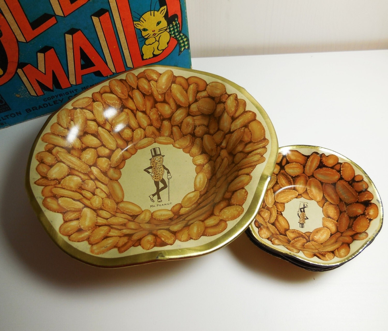 Mr Peanut Snack Set Vintage Nut Bowls by CraveCute on Etsy
