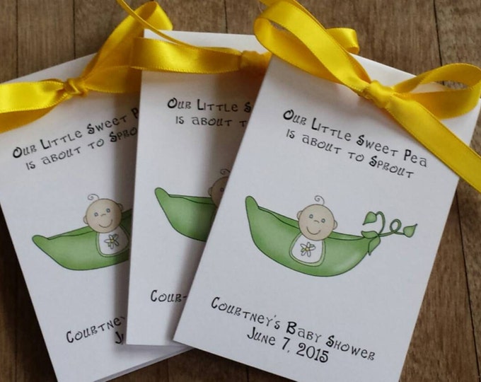 Adorable Pea in the Pod Sweet Pea Baby shower Flower Seed Party Favors