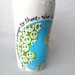 Travel Mug Handpainted with World Peace by Amanda Geiger