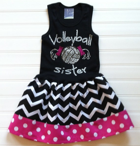 Items similar to Girls Chevron Dress Volleyball Outfits Volleyball