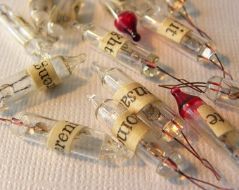 Mini collaged light bulbs