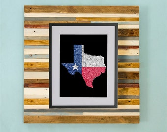 Texas County Map - Hand Drawing