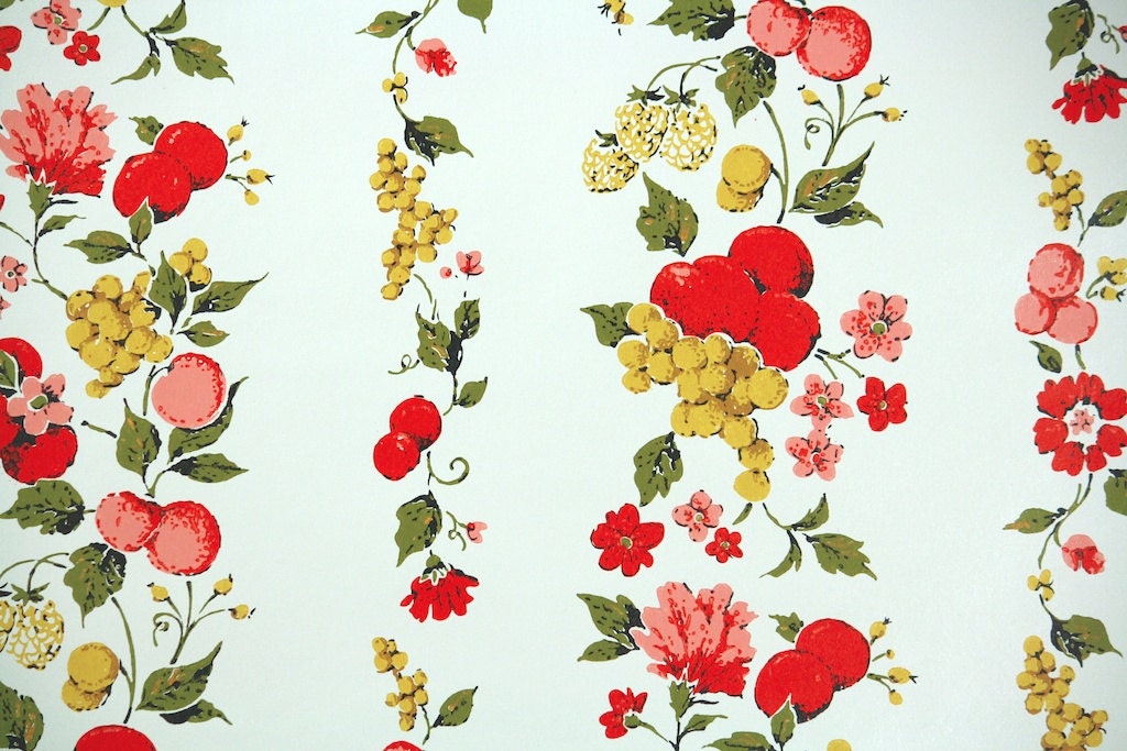  Retro Wallpaper 1970s Vintage Wallpaper Fruit by 