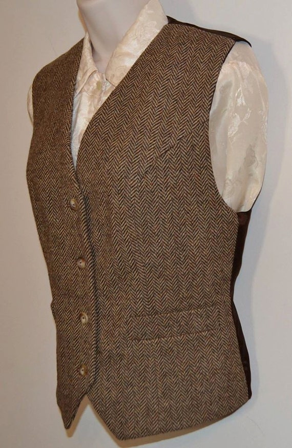 Women's vest wool tweed AC Ashworth & Company two