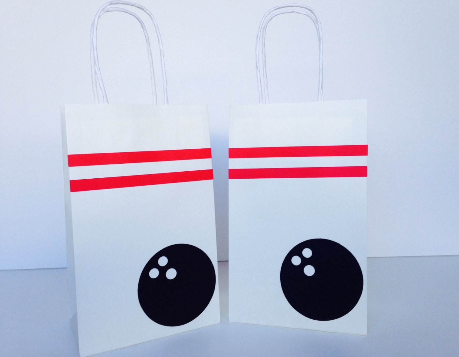 Bowling Party Favor Bags Bowling Paper goodie Bags Set of