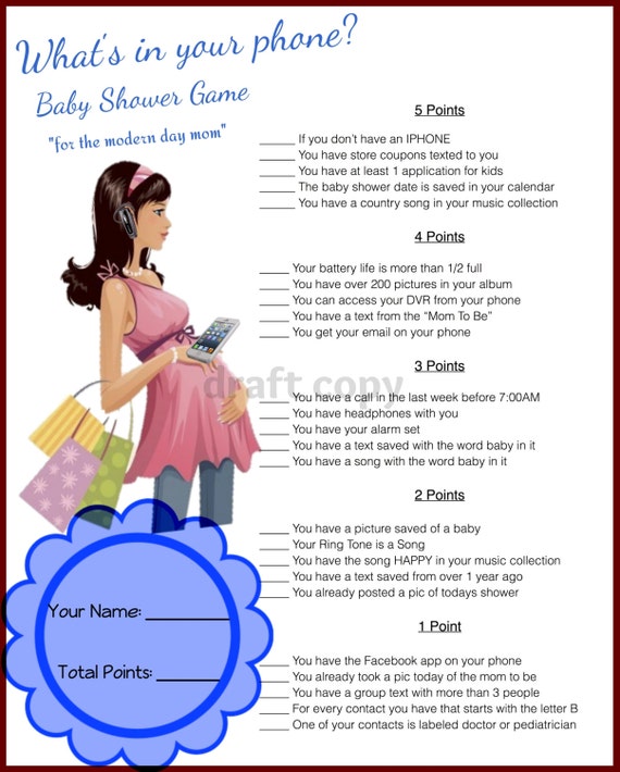 shower you buy baby can games by on Etsy Shower 31Flavorsofdesign in Game Baby your Whats phone