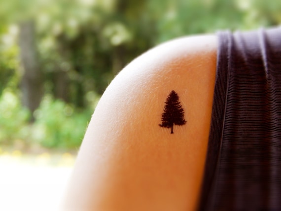 Temporary Tattoo - Tree Tattoo - Pine Tree