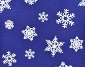Snowflake Printed Acrylic Felt, Flocked Felt, Holiday Print Felt, Snowflake Print, Royal Blue