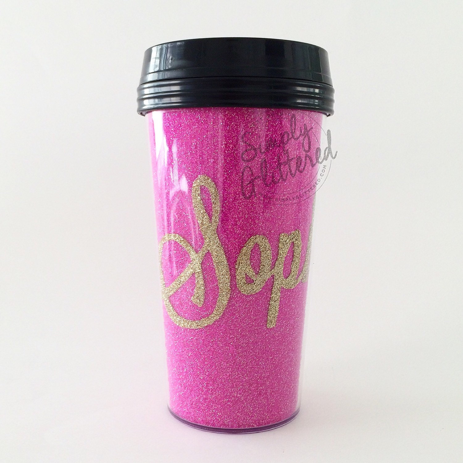 Glitter Travel Mug with Name