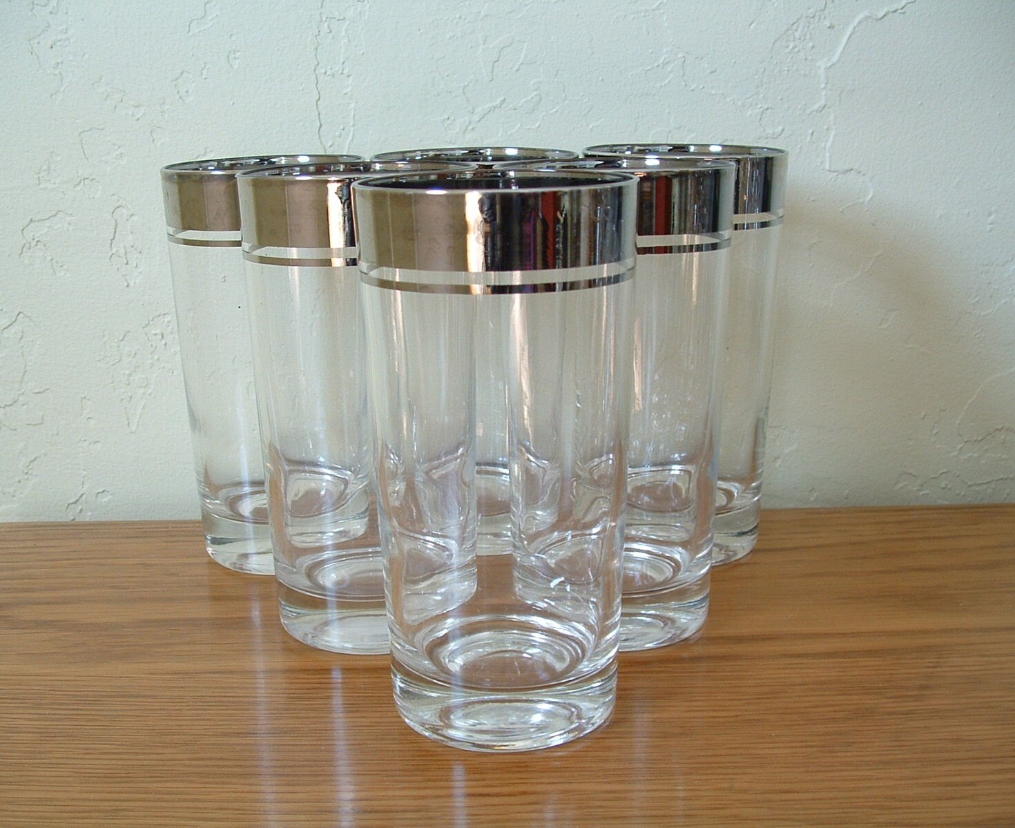 Vintage Silver Rim Silver Band Highball Glasses By Thefrabjousday