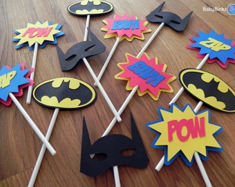 Die Cut Super Hero Cupcake Toppers superhero batman captain