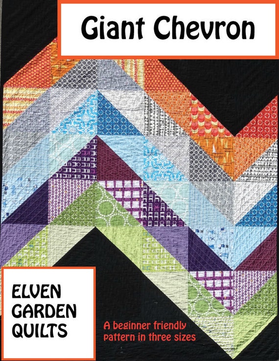 Items similar to Giant Chevron Quilt Pattern, Baby, Lap and Twin size options on Etsy