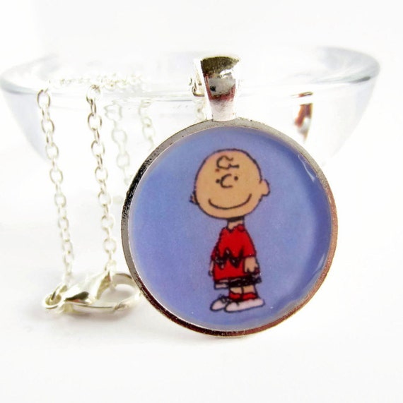 Charlie Brown Resin Necklace Peanuts Character by BecauseofAnnie