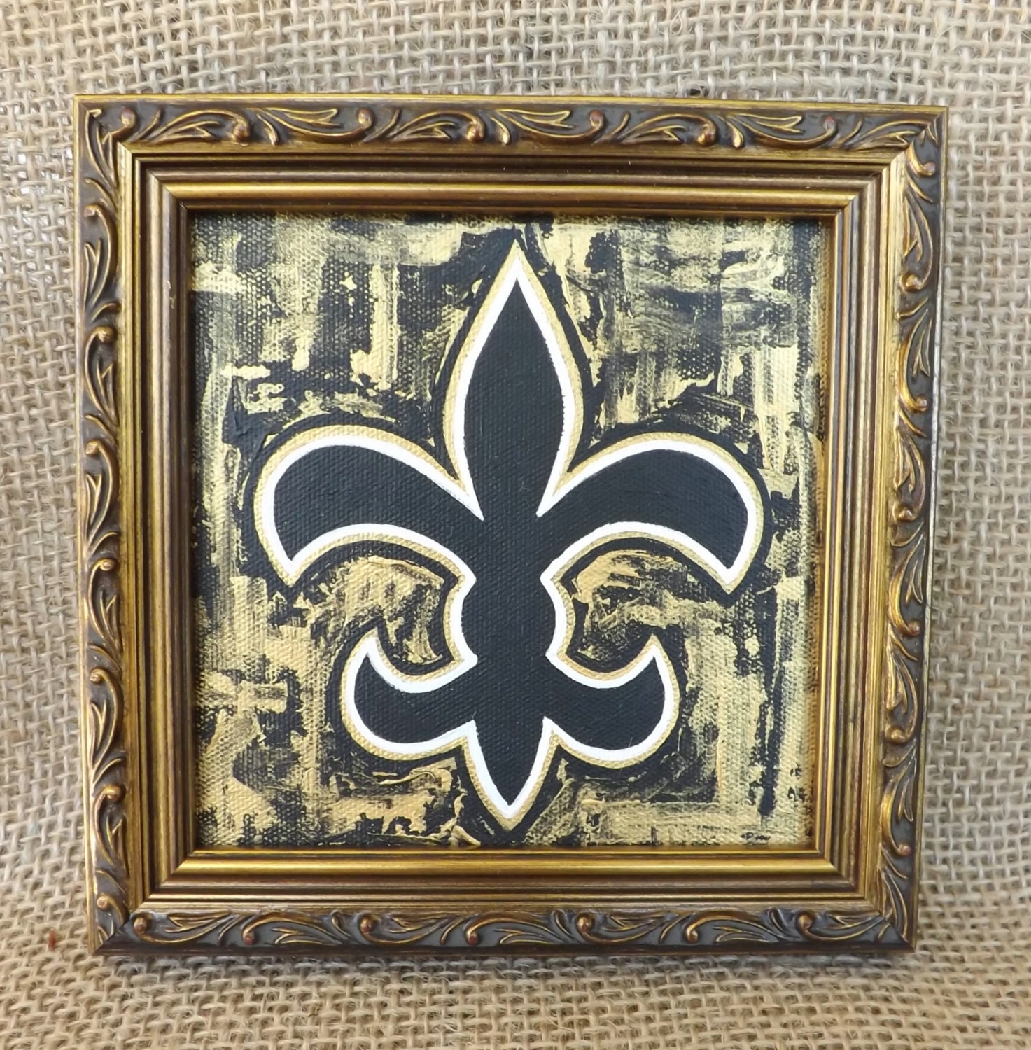 New Orleans Saints Fleur de Lis Painting by StaceyMReilly on Etsy