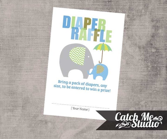 items similar to printable diaper raffle ticket instant download on etsy