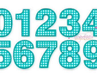 BX format_Sizes 3" 4" 5" 6" - Applique Number 420 - Machine Embroidery Design -Applique design embroidery numbers 0-9