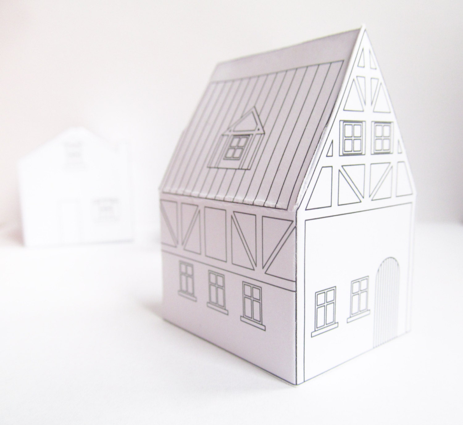DIY Papier-Haus Modell Häuschen süß für die Dekoration