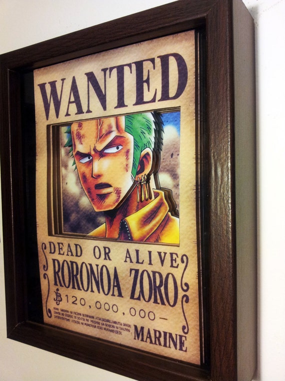 Zoro Wallpaper Wanted Poster : Roronoa Zoro Wanted Poster 3D Layered ...