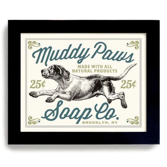 Laundry Room Decor Dog Art Sign Bathroom Wall Art Mud by DexMex