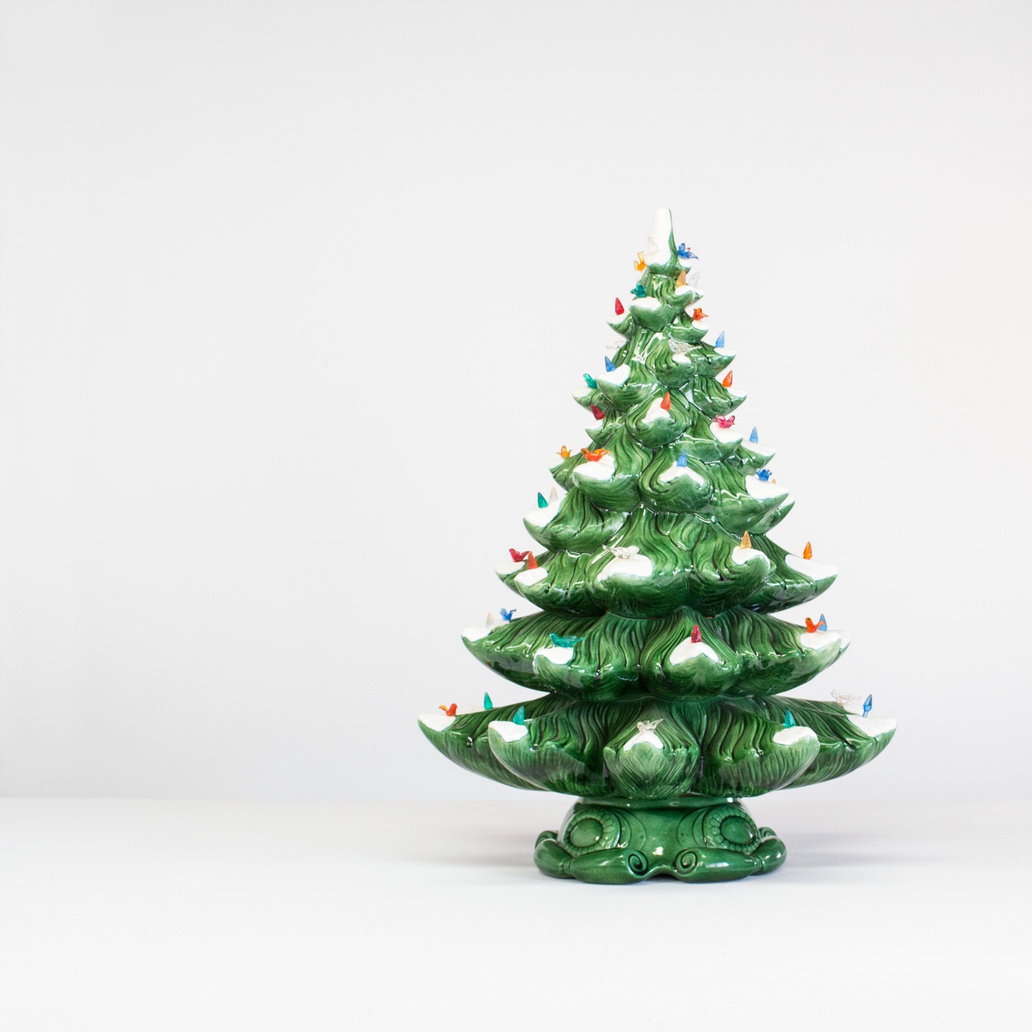 Atlantic Mold Ceramic Christmas Tree Flocked Christmas Tree