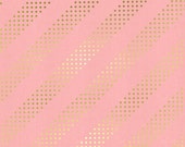 Cotton + Steel - Basics - Dottie in Cotton Candy - Pink and Gold Metallic
