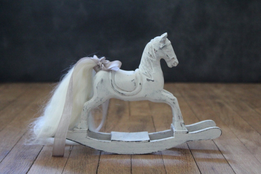 RESERVED for LISA. A Vintage Wooden Dolls Rocking Horse