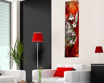 Metal Art Wall sculpture - By Wilmos Kovacs- Abstract Painting on Metal Sculpture Rainbow Wall Art Decor W961