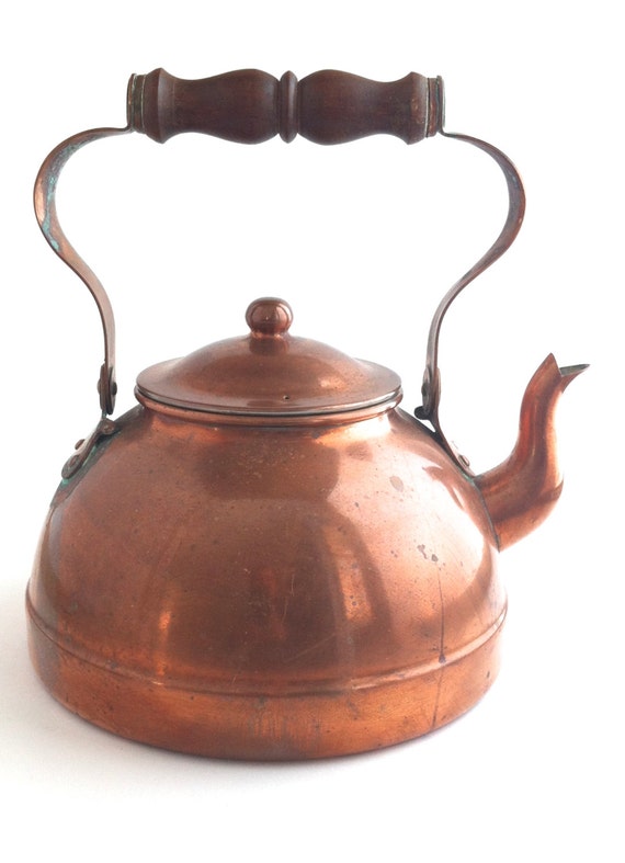 Copper Tea Kettle in Traditional Colonial by BasementBeauties