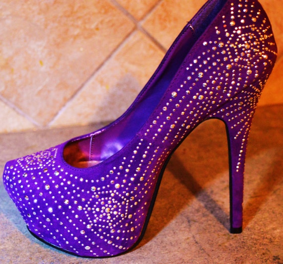 platform heels purple