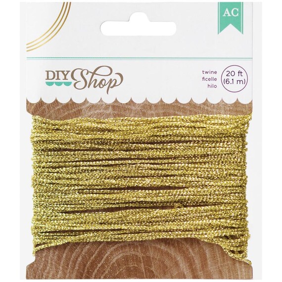 Sparkling Gold Twine 20 Feet Total by American Crafts by wrapworks