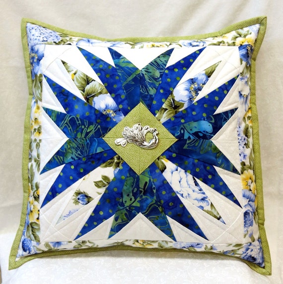 One of a Kind Batik Throw Pillow