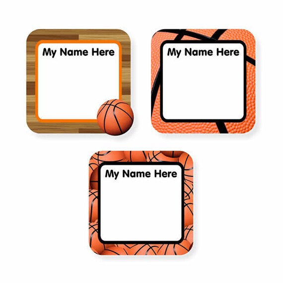 Write On Labels Basketball