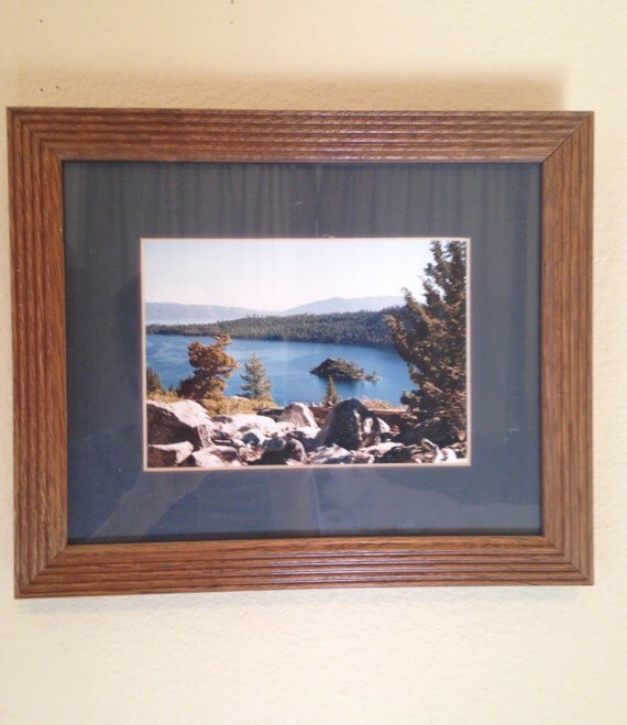 Framed Wall Art Lake Tahoe Photo Framed by AbundantArtsVintage