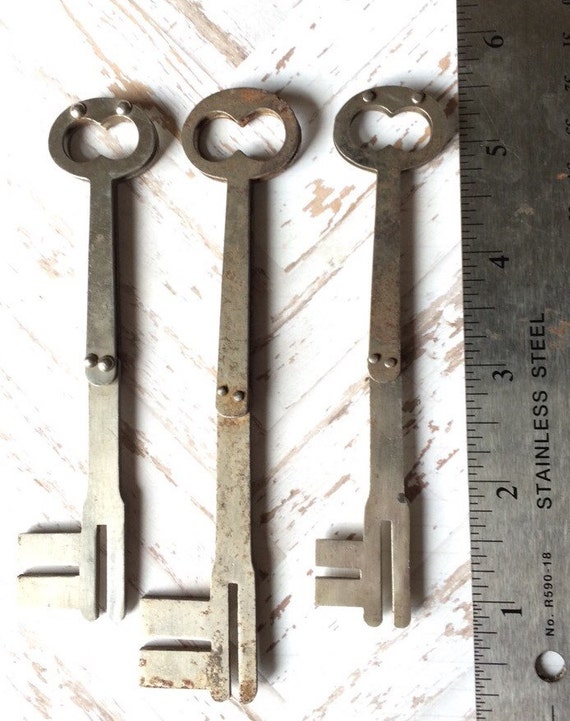 Real Vintage Antique Huge Folding Skeleton Key