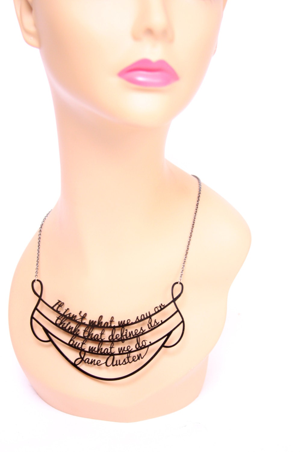 Custom Quote necklacechoose your quote by chicklitdesigns on Etsy