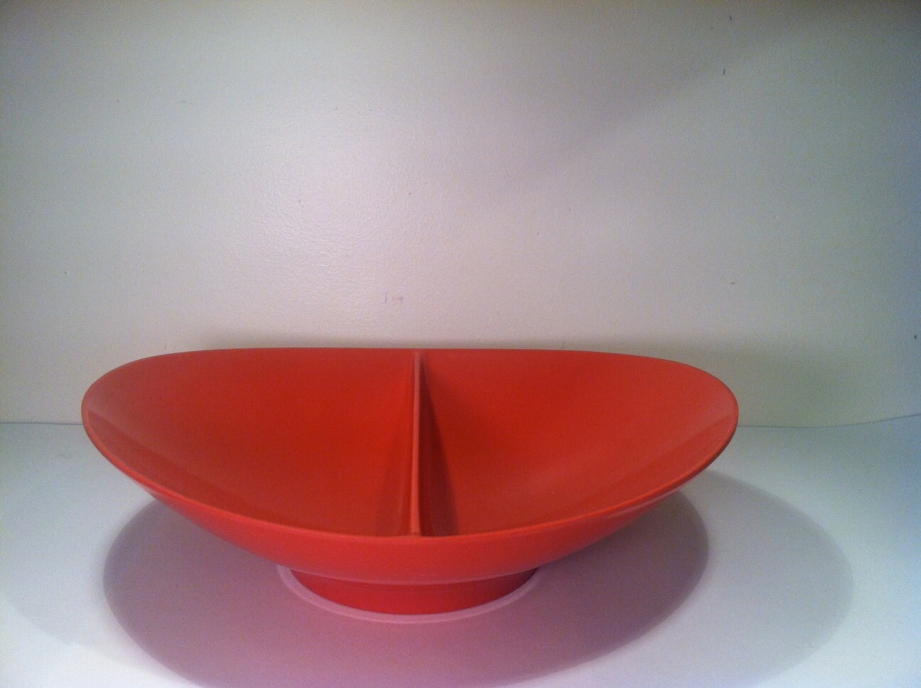 Mid Century Modern, Melamine, Red Orange, Divided Dish. – Haute Juice