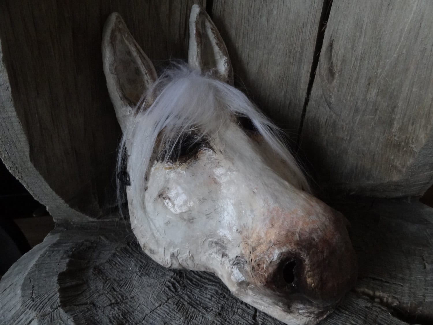 Animal mask Horse head mask paper mache horse mask horse
