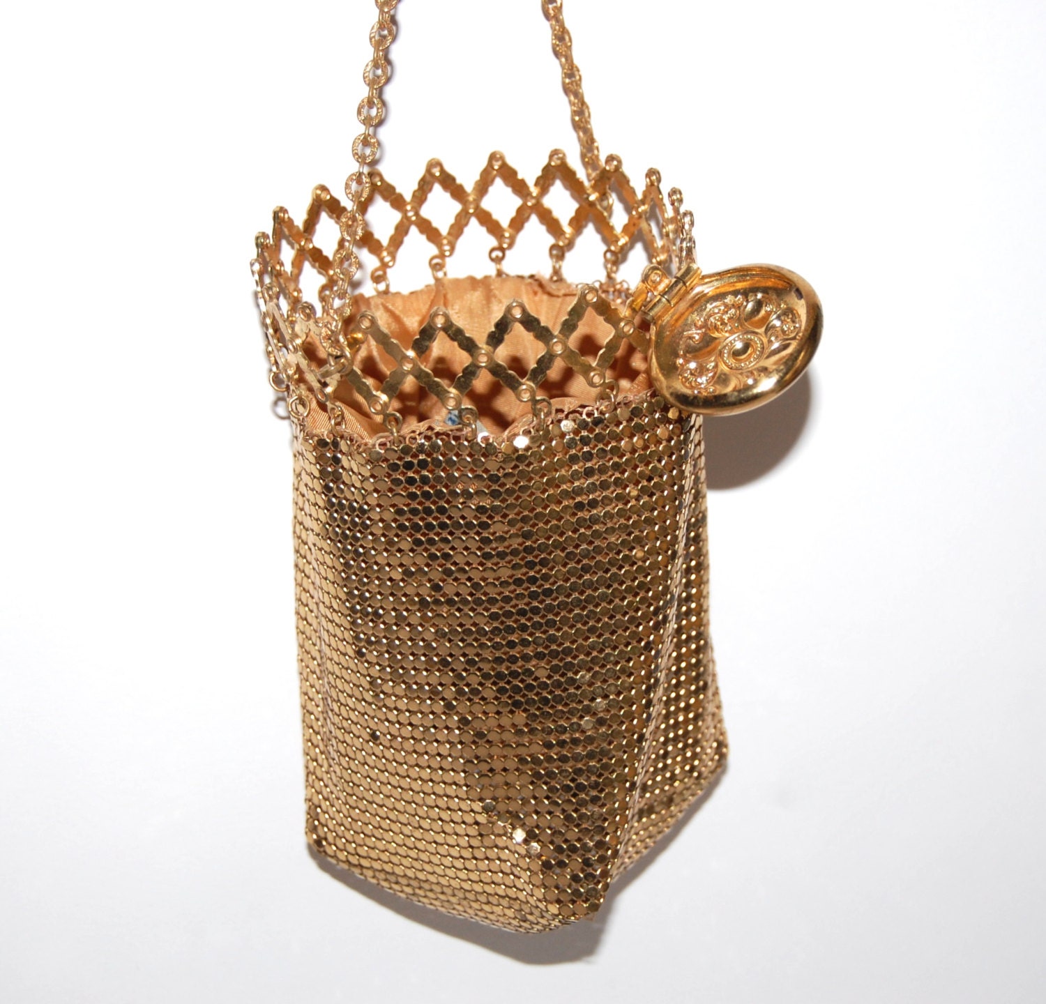 gold mesh purse