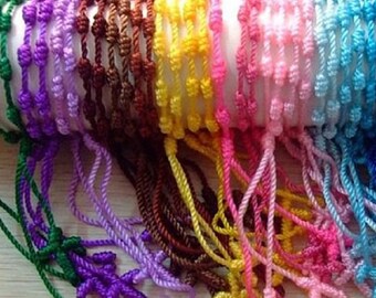 Knotted Rosary Adjustable Handmade knotted rosary Bracelets Rosary colors handmade(see amount of colors before you order)